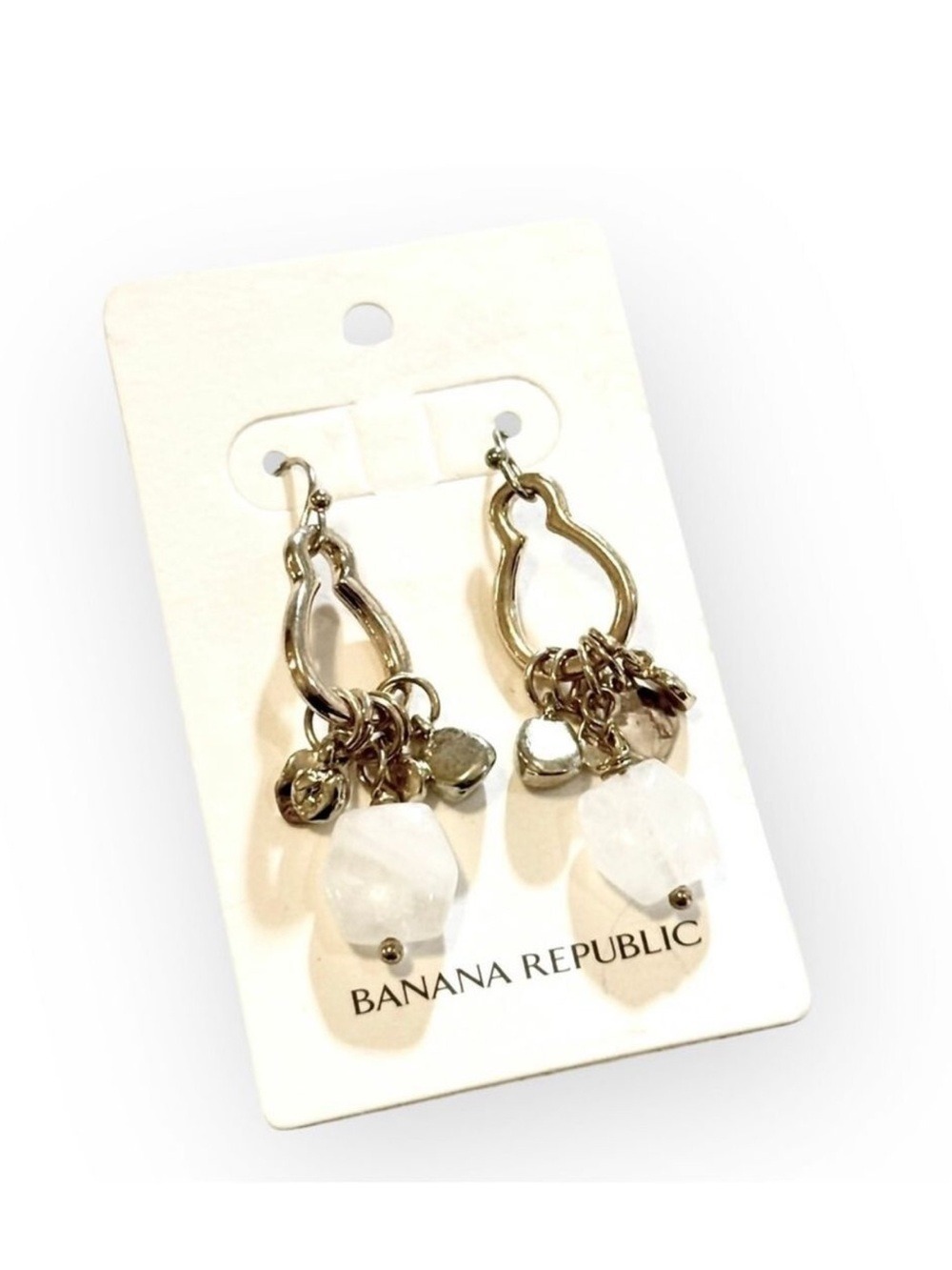 Banana Republic Gold Charm Drop Earrings